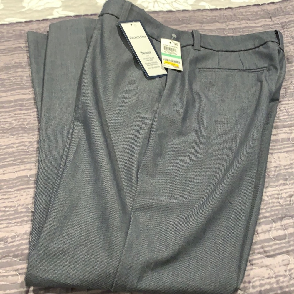 Charter club trousers size 8 gray stretchy NH3